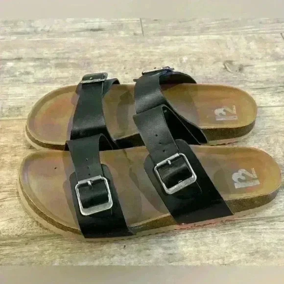 R2 Berkeley sandals black and brown size 8 - Picture 2 of 6